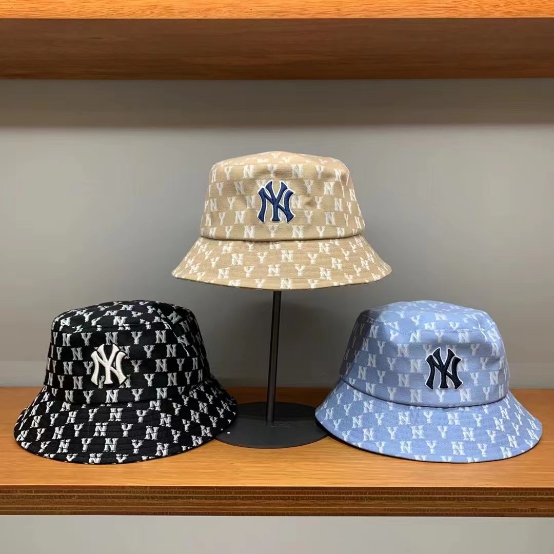 Nón MLB Bucket Hat Gothic New York Yankees Begie O 3AHTHG01N 50BGS   GIAYSAUVN
