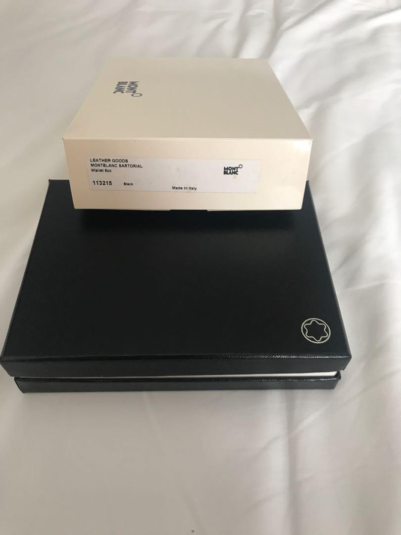 Mont Blanc Original Wallet Box (Category: Luxury Accessories) located in Taguig. Submitted by miasfinds (Listing ID 1144479123, Image 2). Description: Original mont blanc sartorial wallet BOX only. Size 6cc. No scratches. Like brand new. .