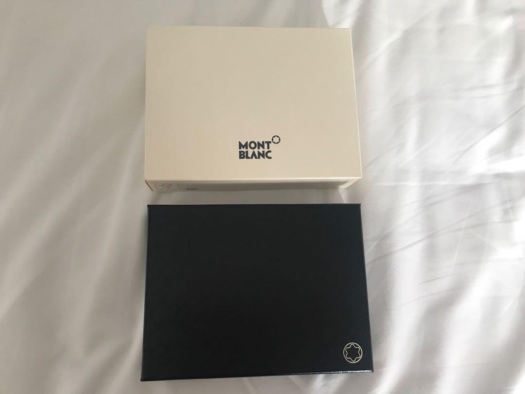 Mont Blanc Original Wallet Box (Category: Luxury Accessories) located in Taguig. Submitted by miasfinds (Listing ID 1144479123, Image 1). Description: Original mont blanc sartorial wallet BOX only. Size 6cc. No scratches. Like brand new. .