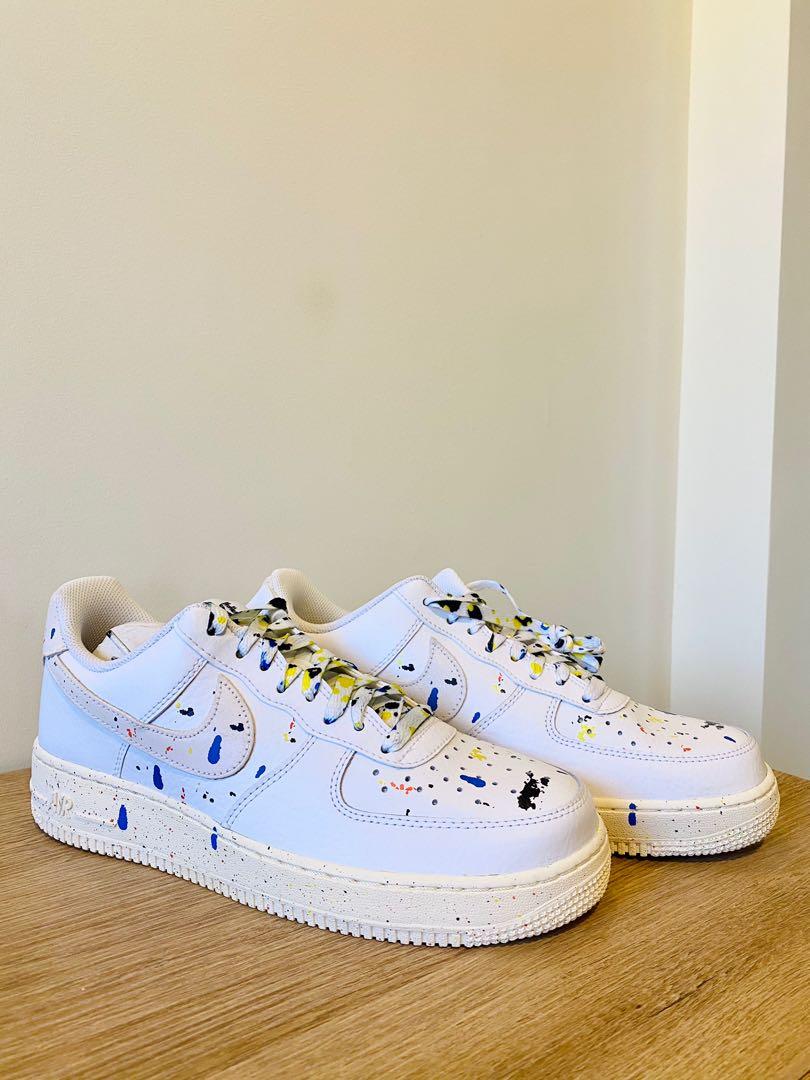 Size 10 - Nike Air Force 1 Low '07 LV8 Paint Splatter White HOT 🔥