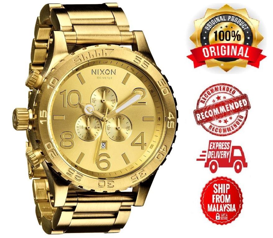 Gold discount watch nixon
