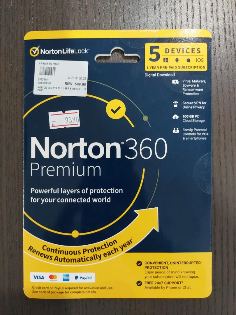 Norton 360 Premium Antivirus | 5 devices, Computers & Tech ...