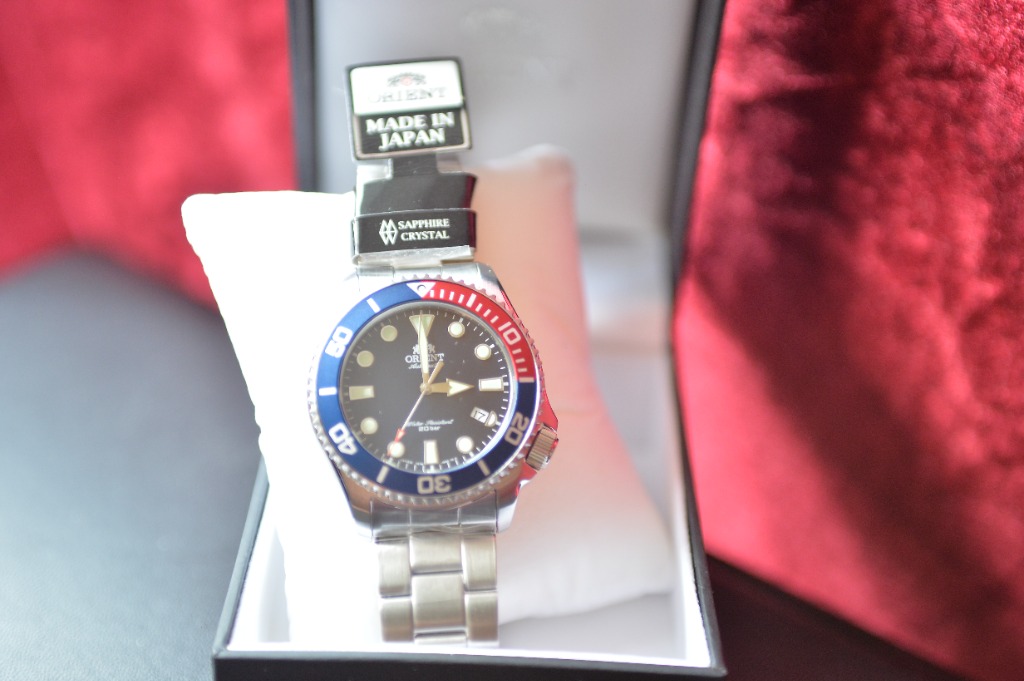 Orient Triton Pepsi sapphire crystal automatic sports watch, Men's