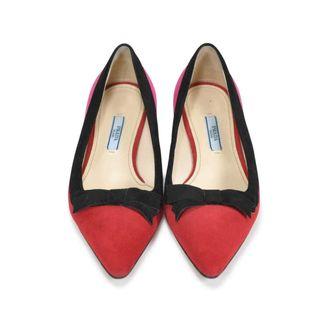 Prada suede colorblock pointed Flats sz8