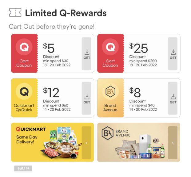 Qoo10 Cart Coupon $5/$25 (18-20 Feb), Tickets & Vouchers ...