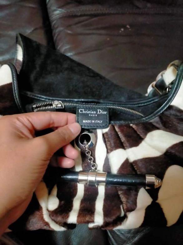 Today only!!!Super Sale!!!!Rare Christian Dior zebra pony hair