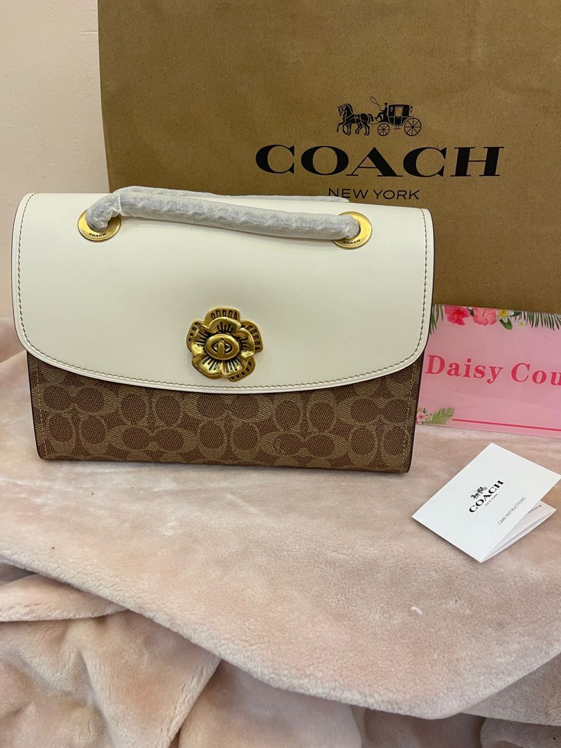 Coach parker bag white clearance
