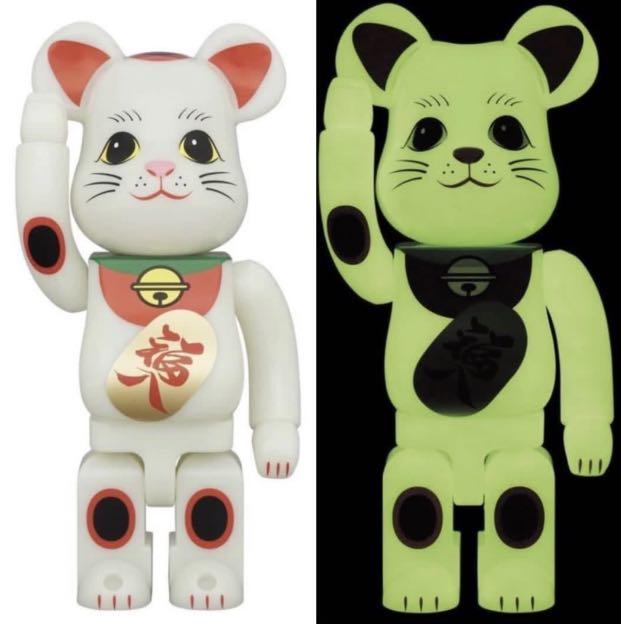 Medicom 100% Bearbrick ~ Sky Tree Lucky Cat Be@rbrick Flocky Version 