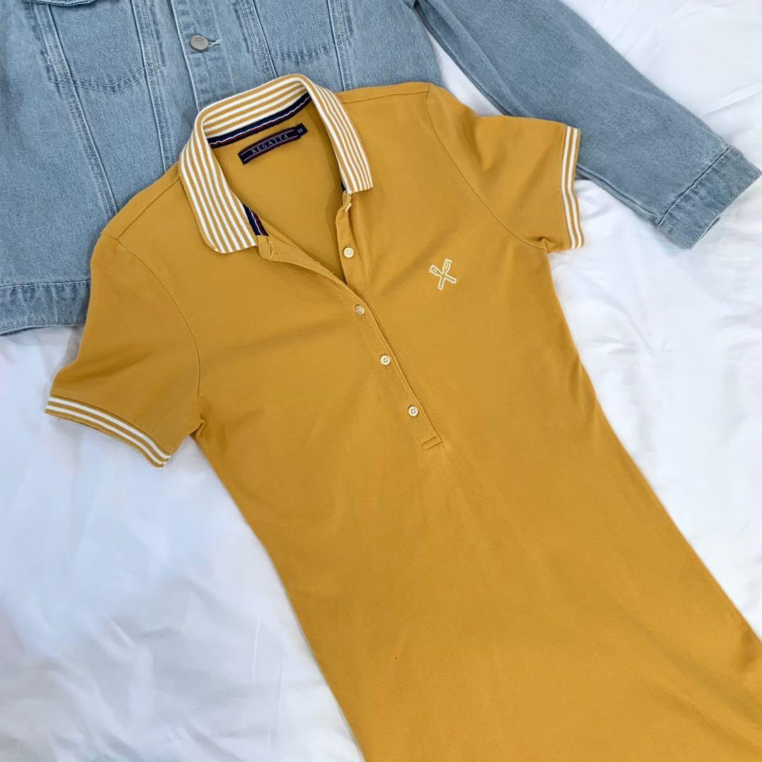 regatta mustard yellow bodycon polo 