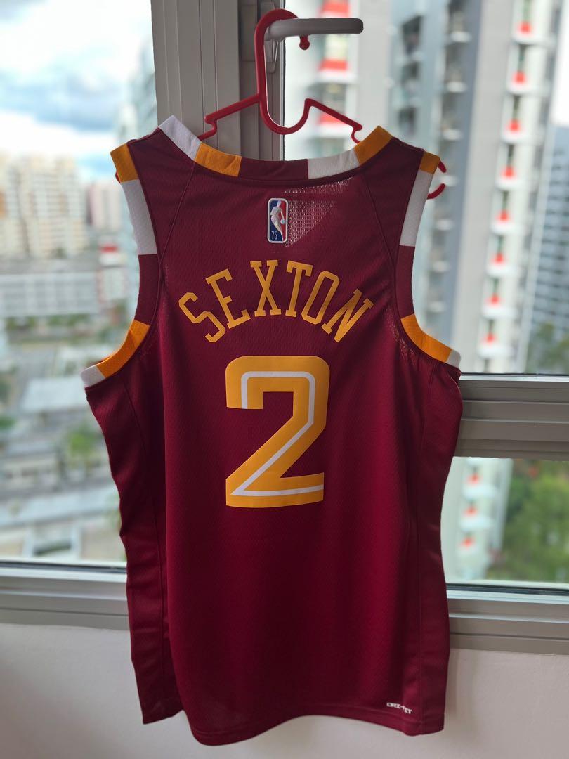 [bnwt] Authentic Nike Men S 2021 22 City Edition Cleveland Cavaliers Collin Sexton 2 Red Dri
