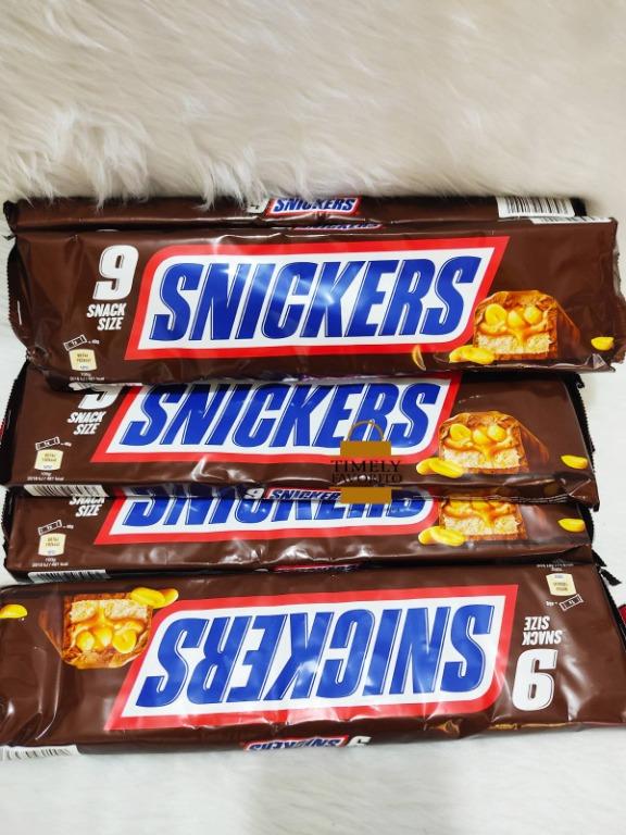 Snickers Snack Size Chocolate 9 x 40g, Food & Drinks, Packaged