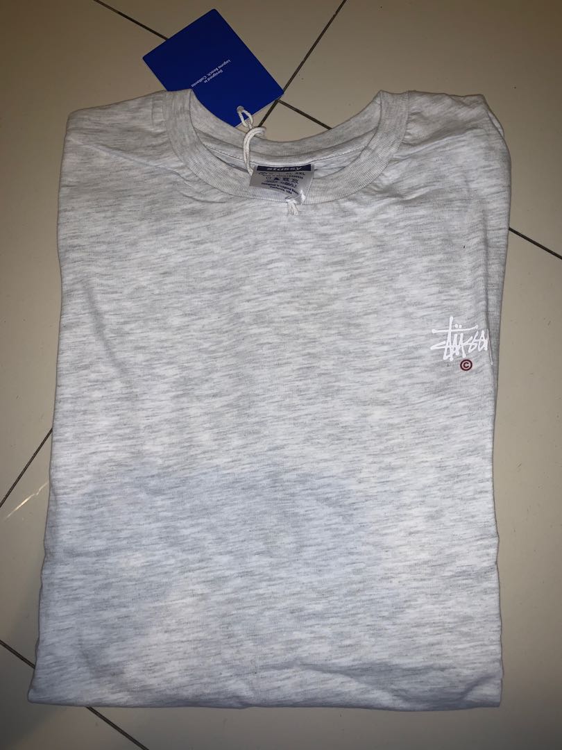 stussy symbol tee t-shirt grey original 
