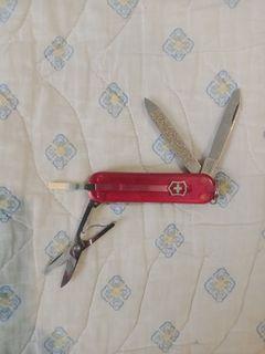 ⛔SOLD⛔ Original Swiss army mini pocket knife transparent hot pink