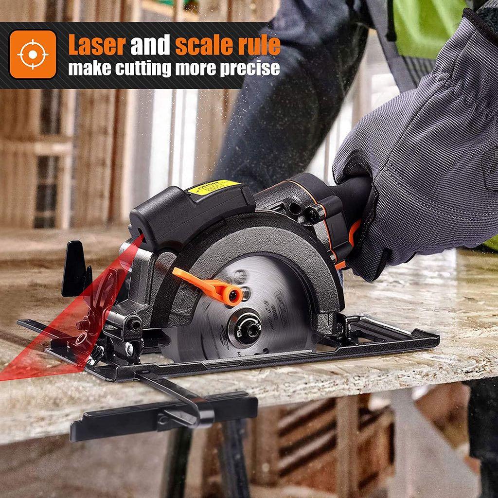 Tacklife mini circular saw with sale laser
