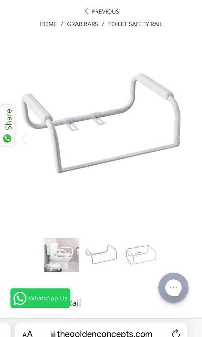 Toilet Safety rail, Health & Nutrition, Assistive & Rehabilatory Aids