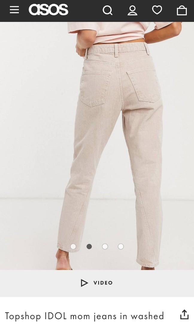 Topshop idol mom jeans not zara, Fesyen 