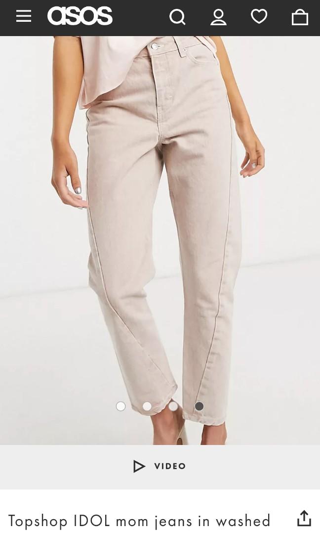 Topshop idol mom jeans not zara, Fesyen 