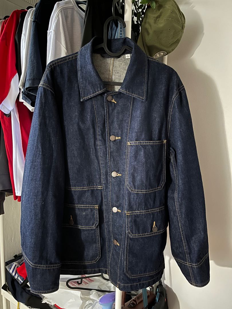 Uniqlo work denim jacket, Men's Fashion, Coats, Jackets and Outerwear ...