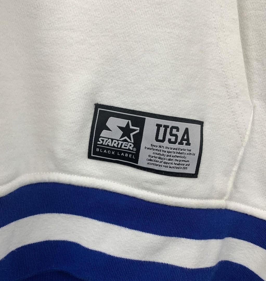 VERY GOOD CONDITION STARTER BLACK LABEL STREETWEAR HOODIE WHITE BLUE
