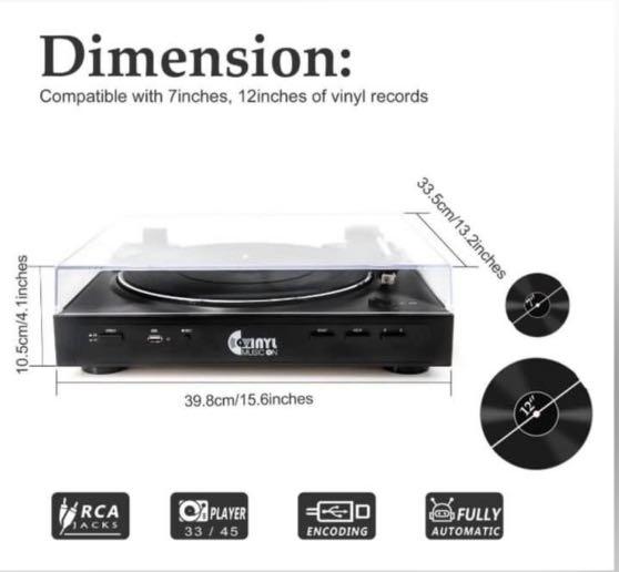 🔥 🔥 SALE VINYL MUSIC ON FULLY AUTOMATIC TURNTABLE MODEL VMO012