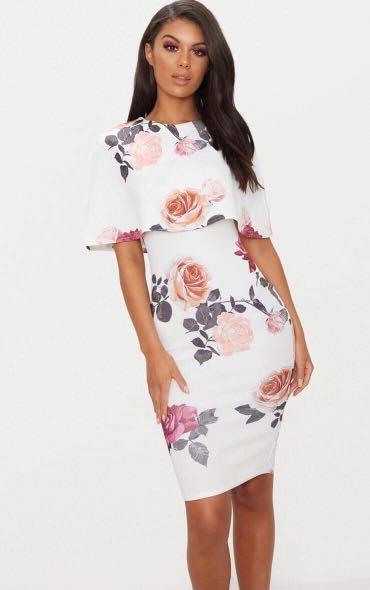 Cape dress pretty little thing online
