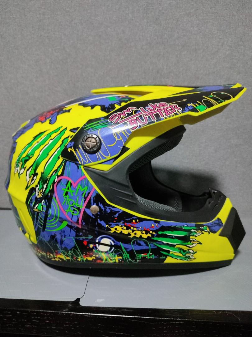 Yellow Full Face Helmet, Motorcycles 