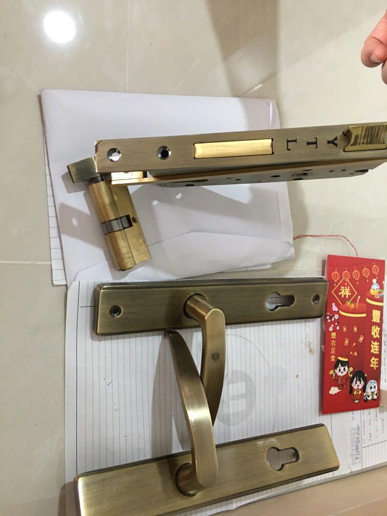 Ytl Gate Lock YTL HDB Main Door Lock system, Furniture & Home Living, Security ...