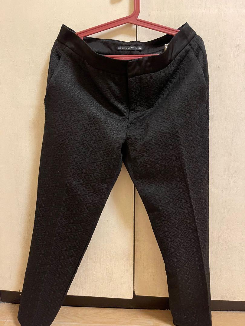 Zara black pants with details, Women's Fashion, Bottoms, Other Bottoms