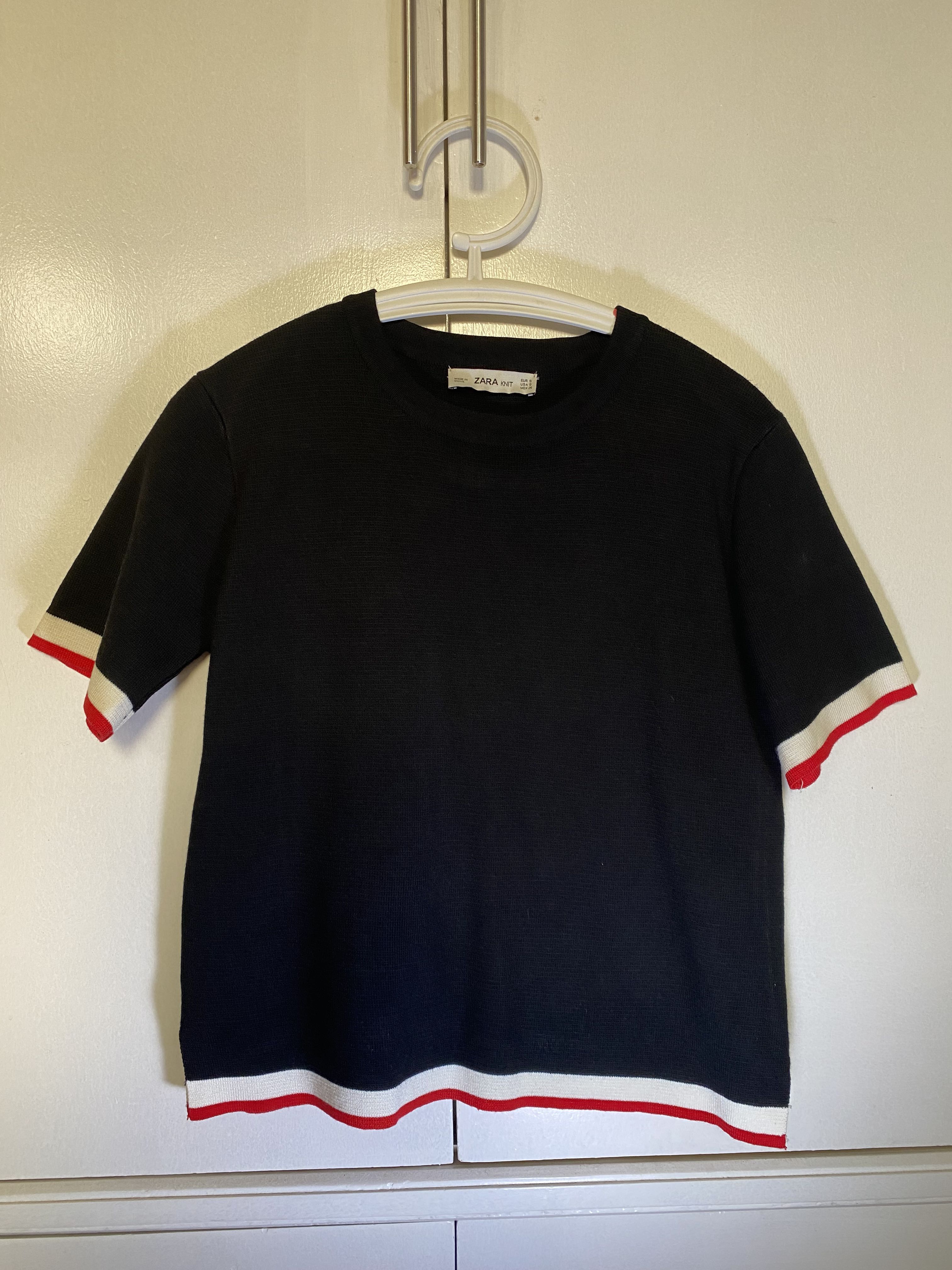 Zara Knit Black Top, Women's Fashion, Tops, Shirts on Carousell