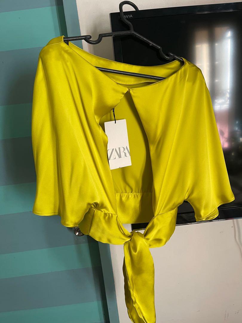 Zara Silk Top with Open Back (Category: Blouses) located in Manila. Submitted by donna___ (Listing ID 1144516216, Image 2). Description: Without tag Brand new. Stored only. .