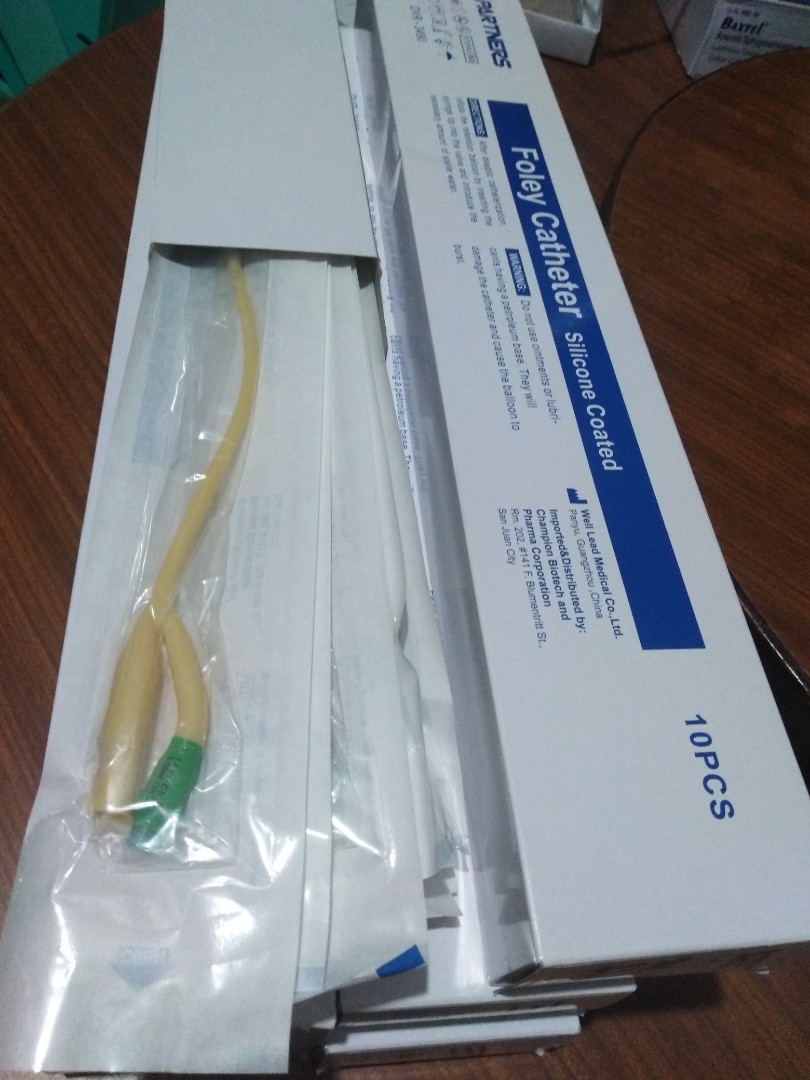 2 way FR 14 foley catheter silicone coated, Health & Nutrition