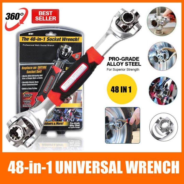 48-IN-1 Socket Universal Wrench Tiger Tools Metric 6-Point Dog Bone ...