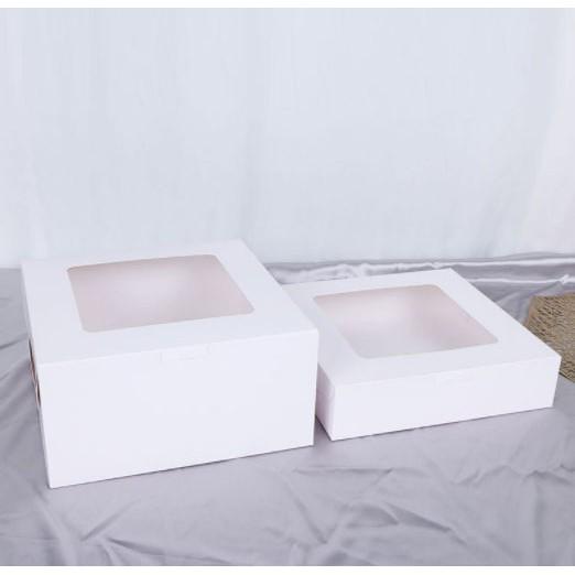 5pcs Window Cake Box 10x10x5inch (Category: Storage Boxes & Baskets) located in Malabon City. Submitted by heyitskhen (Listing ID 1141217645, Image 3). Description: 5pcs per pack 10x10x5inch color: brown and white 260 pesos 5pcs white board liner-100 pesos.