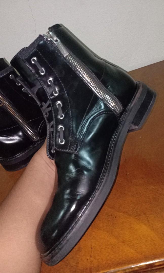 Calvin klein keeler box leather boots shop