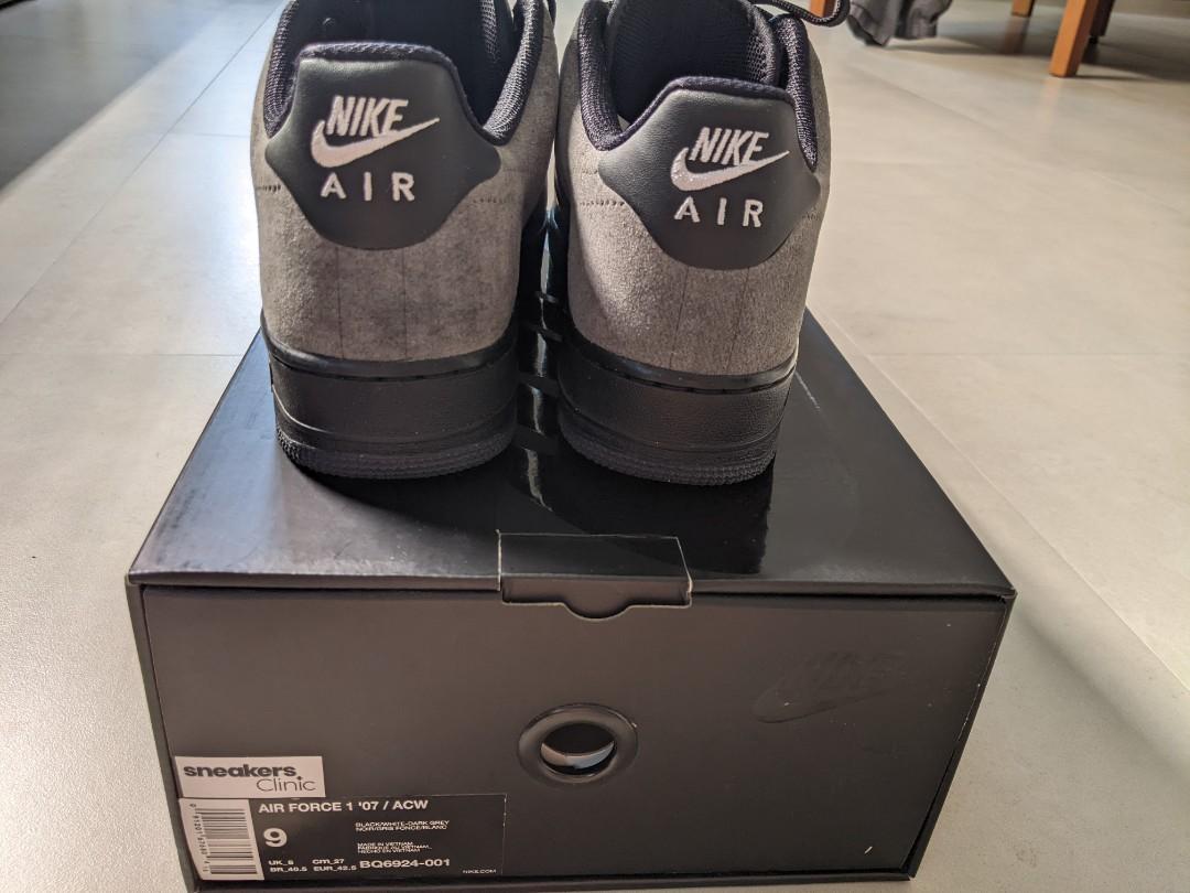 Nike air force 1 on sale a cold wall black