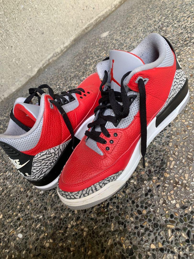 Air Jordan 4 red cement, Men's Fashion, Footwear, Sneakers on Carousell