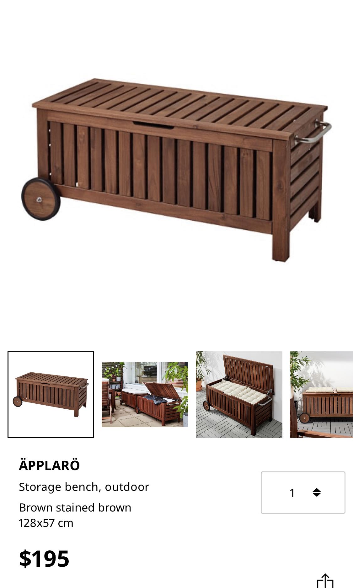 Applaro Storage bench outdoor, Furniture & Home Living, Furniture