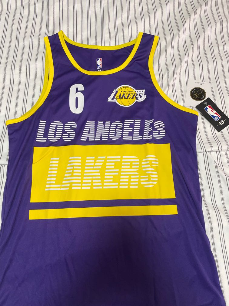Authentic lebron purple sale lakers jersey