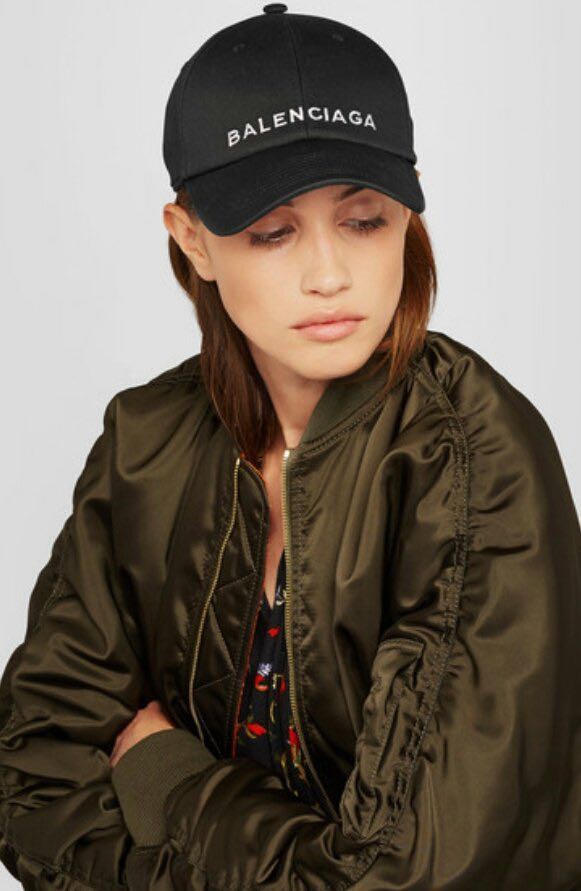 Balenciaga cap womens black best sale