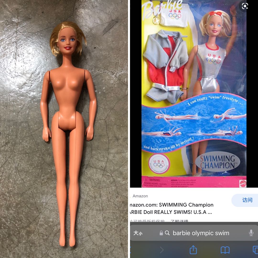 Barbie Swimming Champion US Olympic Team Doll 1999 nude doll