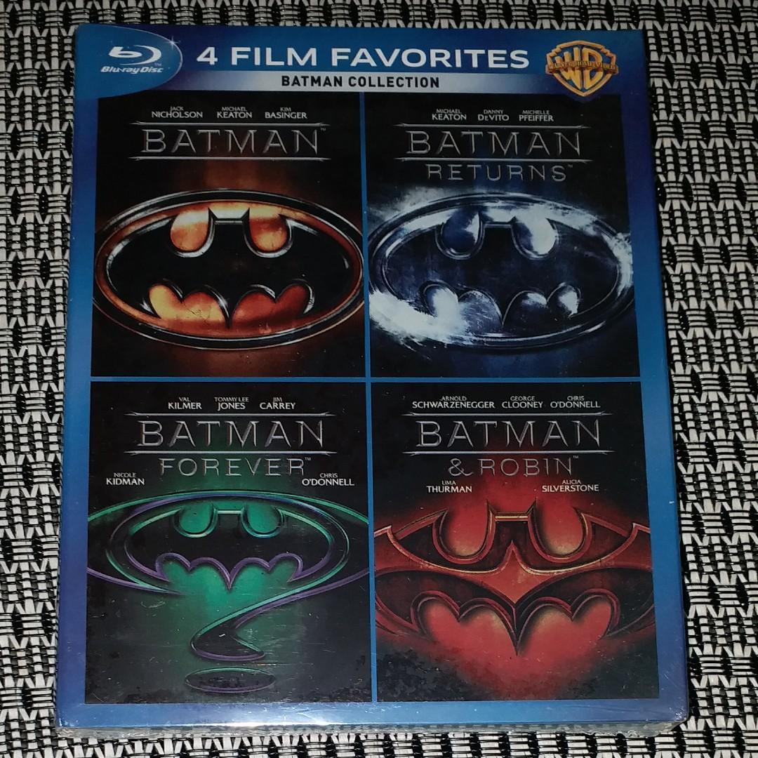 添布頓蝙蝠俠系列 Batman Collection 4 Films Favorites 4 Movies Blu Ray Disc 電影藍光影碟bluray 美國版 英語 英文字幕 沒有中文字幕 全新未拆開包裝 4 套經典蝙蝠俠電影 興趣及遊戲 音樂樂器