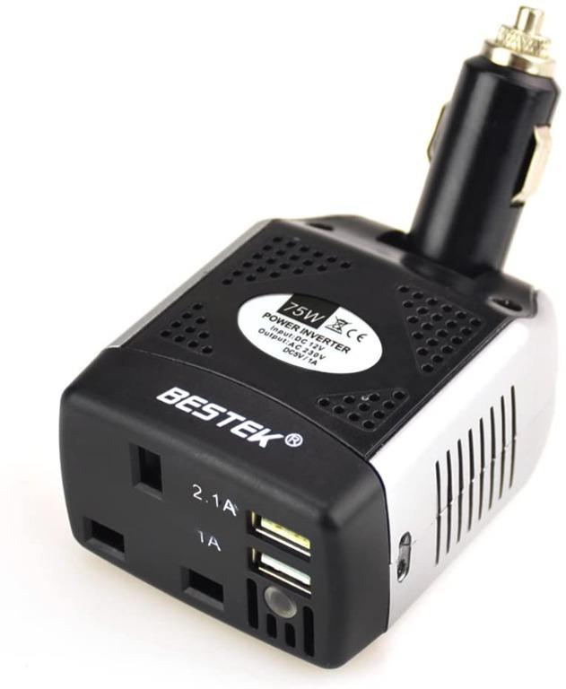 BNIB] BESTEK (‎MRI713C-UK PLUG) 75W Car Cigarette Port Charger Power  Inverter, Input : 11-15V /