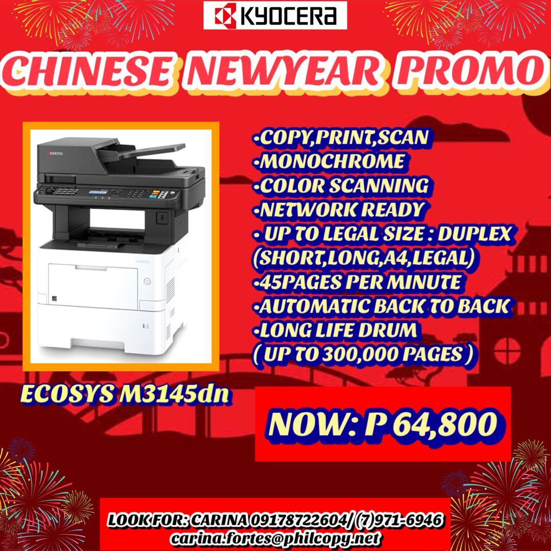 BRAND NEW KYOCERA COLORED LASER JET PRINTER (Category: Printers, Scanners & Copiers) located in Manila. Submitted by kyoceraph (Listing ID 1141227981, Image 3). Description: 🐯 2020 CHINESE NEW YEAR PROMO 🐯 ✅BRAND NEW COLORED PRINTER ✅ALL IN ONE HEAVY DUTY ✅LONG LIFE DRUM ✅ACCEPT COD,CREDIT CARD, BANK TRANSFER,CHECK PAYMENT 🔑PM FOR MORE DISCOUNTS🔑 https://www.facebook.com/kyoceradocumentsolutionsph/ FREE: ✅ Delivery within Metro Manila and des