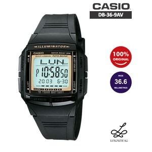 Casio Digital Black Resin Watch DB-36 Series DB-36-1AVHDF DB-36-1A DB ...