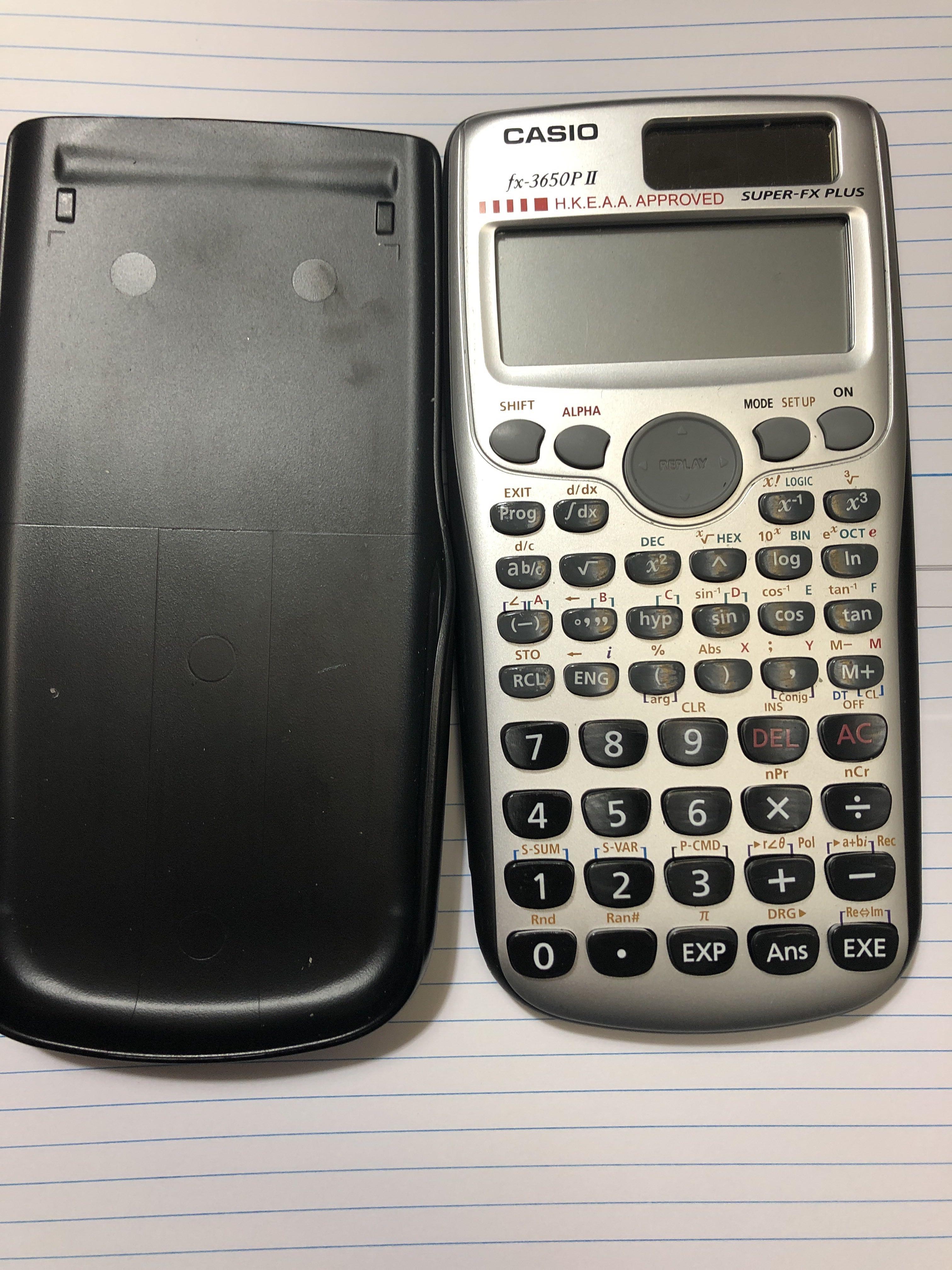 Casio fx3650 PII (M2 計數機用）, 興趣及遊戲, 手作＆自家設計, 文具- Carousell
