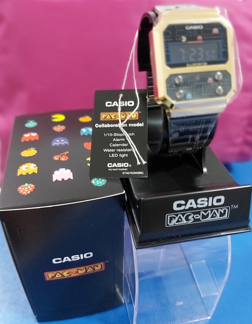 CASIO X PACMAN Limited Edition Vintage Watch (A100WEPC1BDR), Men's
