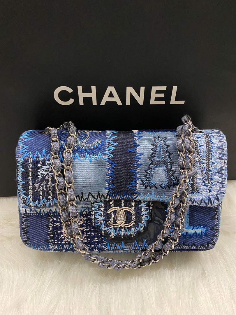 Chanel Patchwork Denim Medium Flap, Luxury, Bags & Wallets on