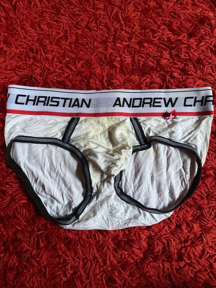 Christian Andrew stained underwear, Men's Fashion, Bottoms, New Underwear  on Carousell