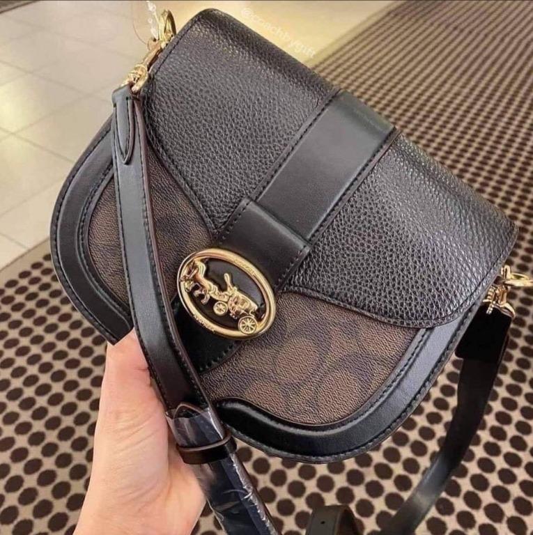 Coach Saddle Bag In Signature Canvas C2806 Brown, Women's