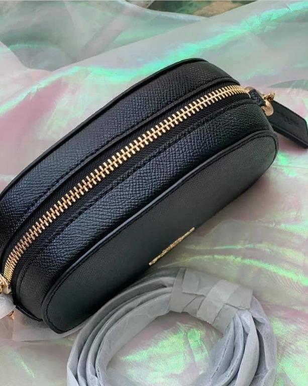 Coach Mini Serena Crossbody In Crossgrain Leather Black, Women's